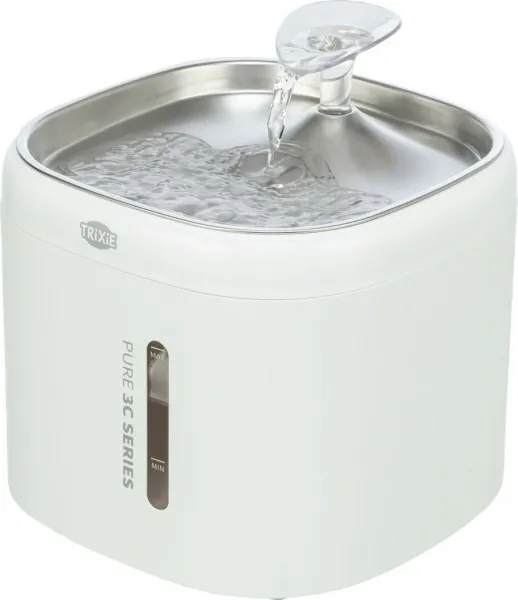 Aqua Pure Trinkbrunnen mit Edelstahltrinkschale und Wasserstandsanzeige